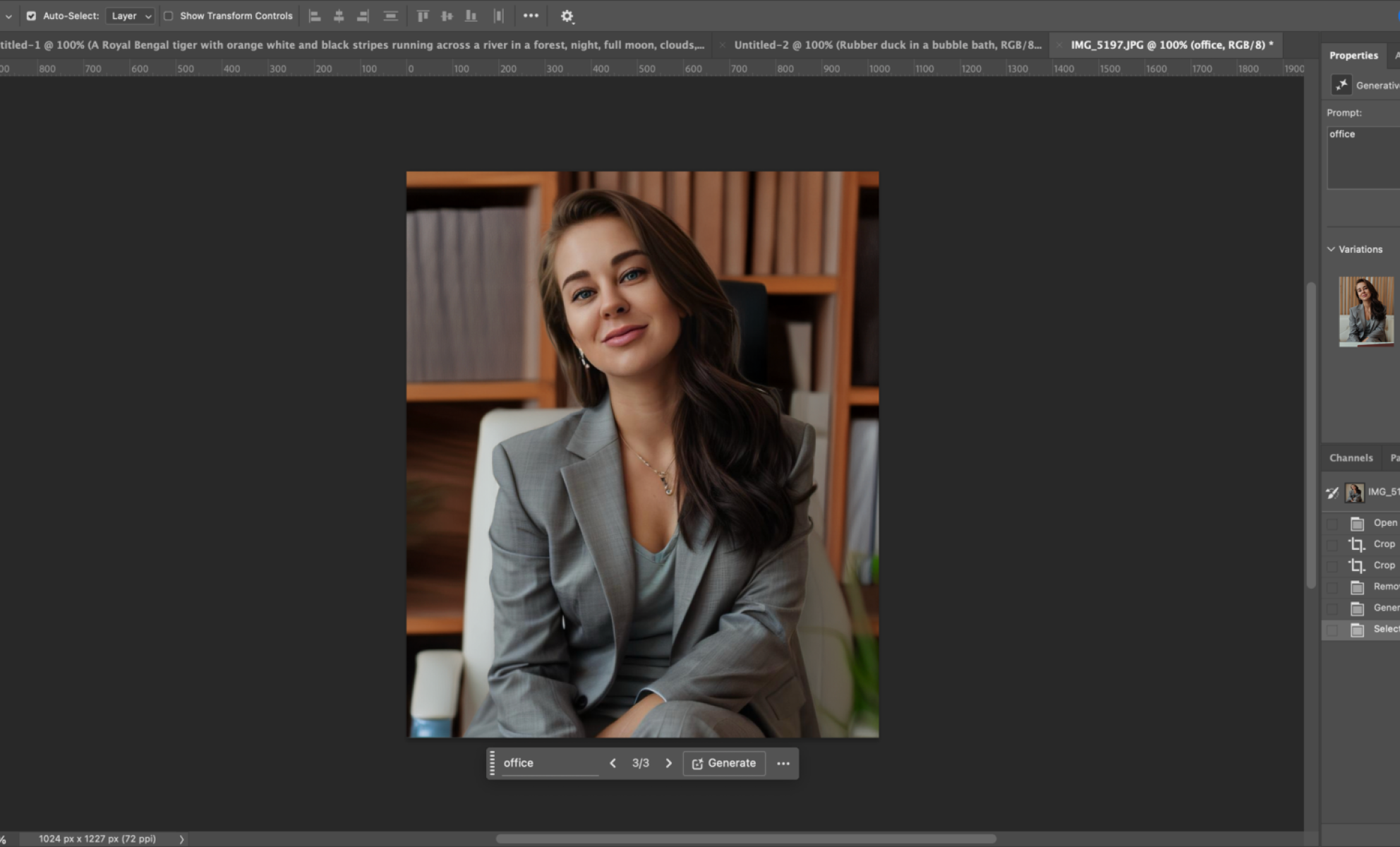 По промту «office» Adobe Firefly подбирает новый офисный фон