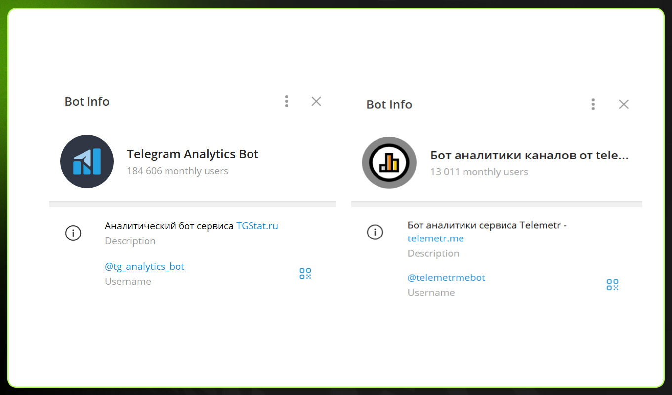 Боты для сбора аналитики