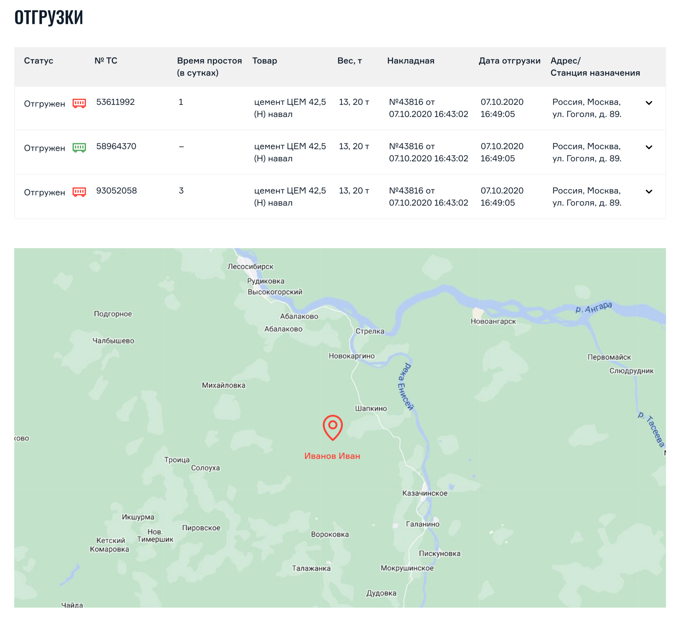 Железнодорожная доставка цемента