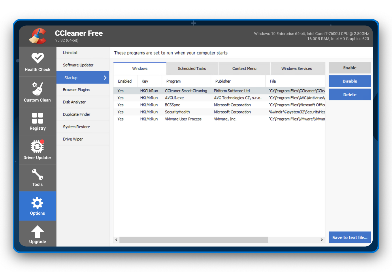 Приложение CCleaner для удаления кэша