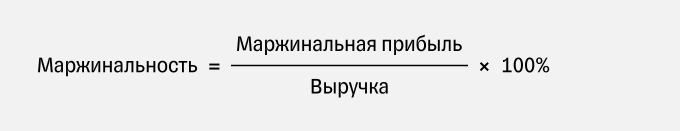 Формула расчета маржинальности
