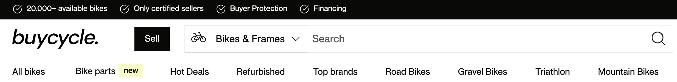Нишевый маркетплейс с велосипедами