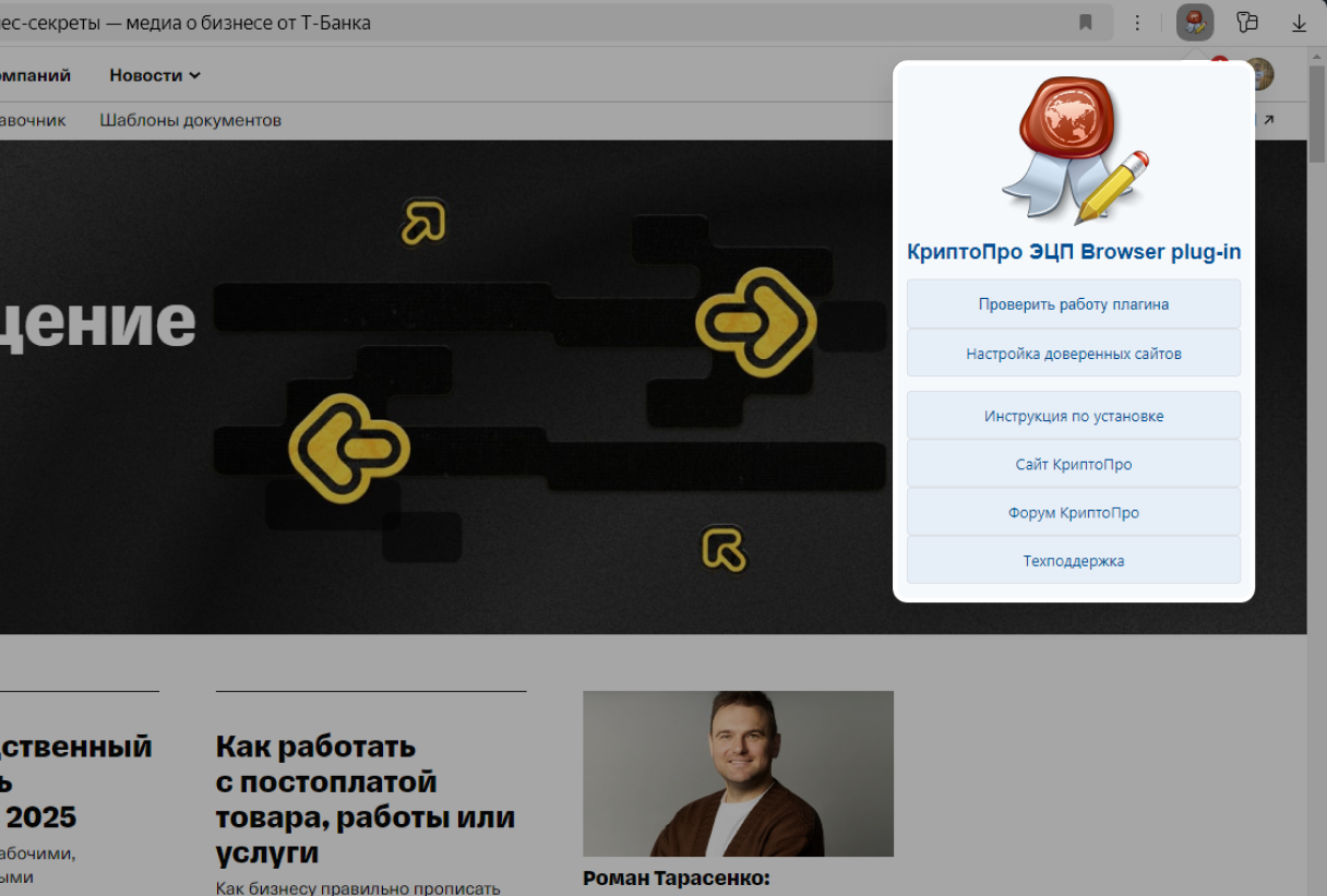 Нажмите «Проверить работу плагина» и следуйте инструкции