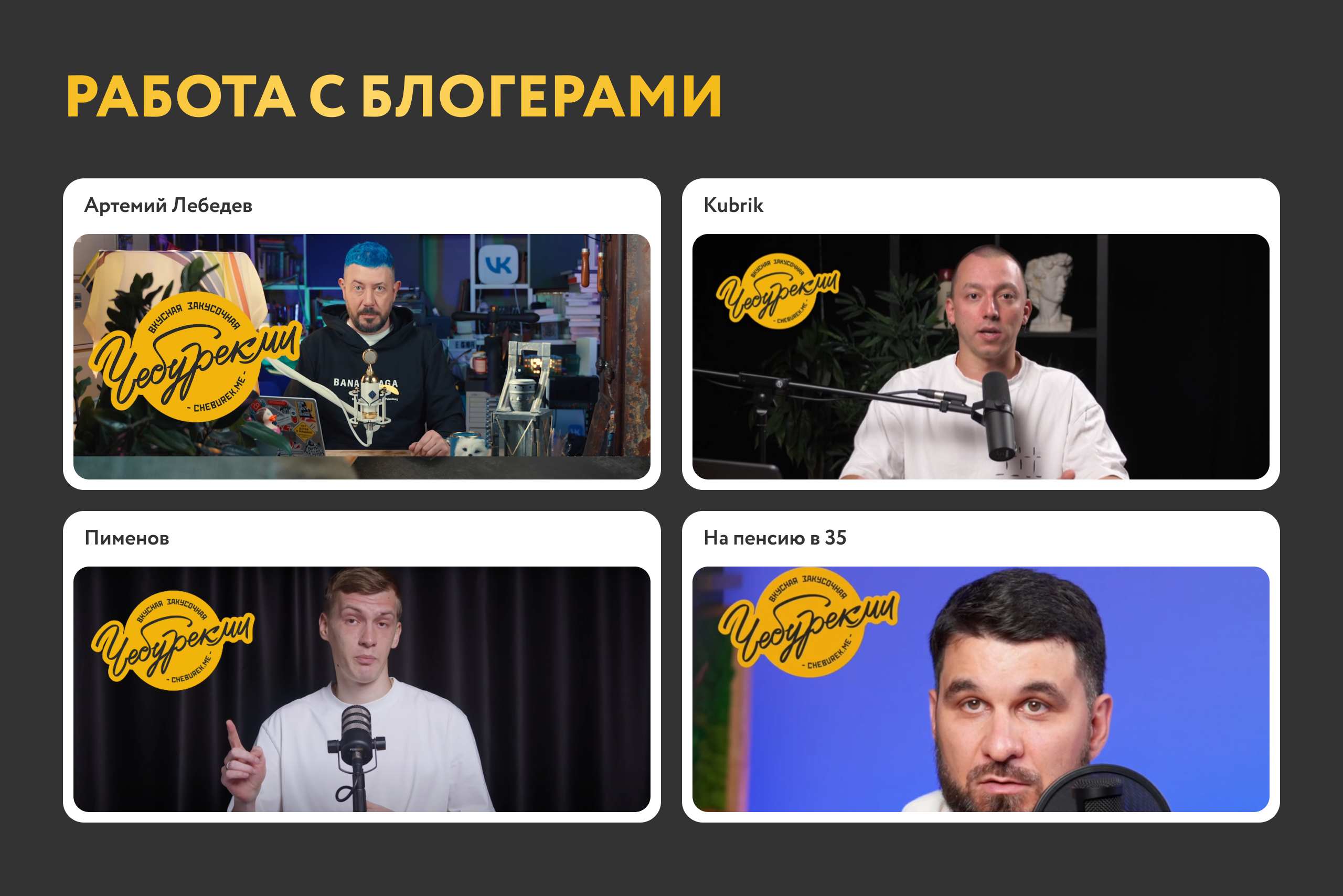 Работа с блогерами ЧебурекМи