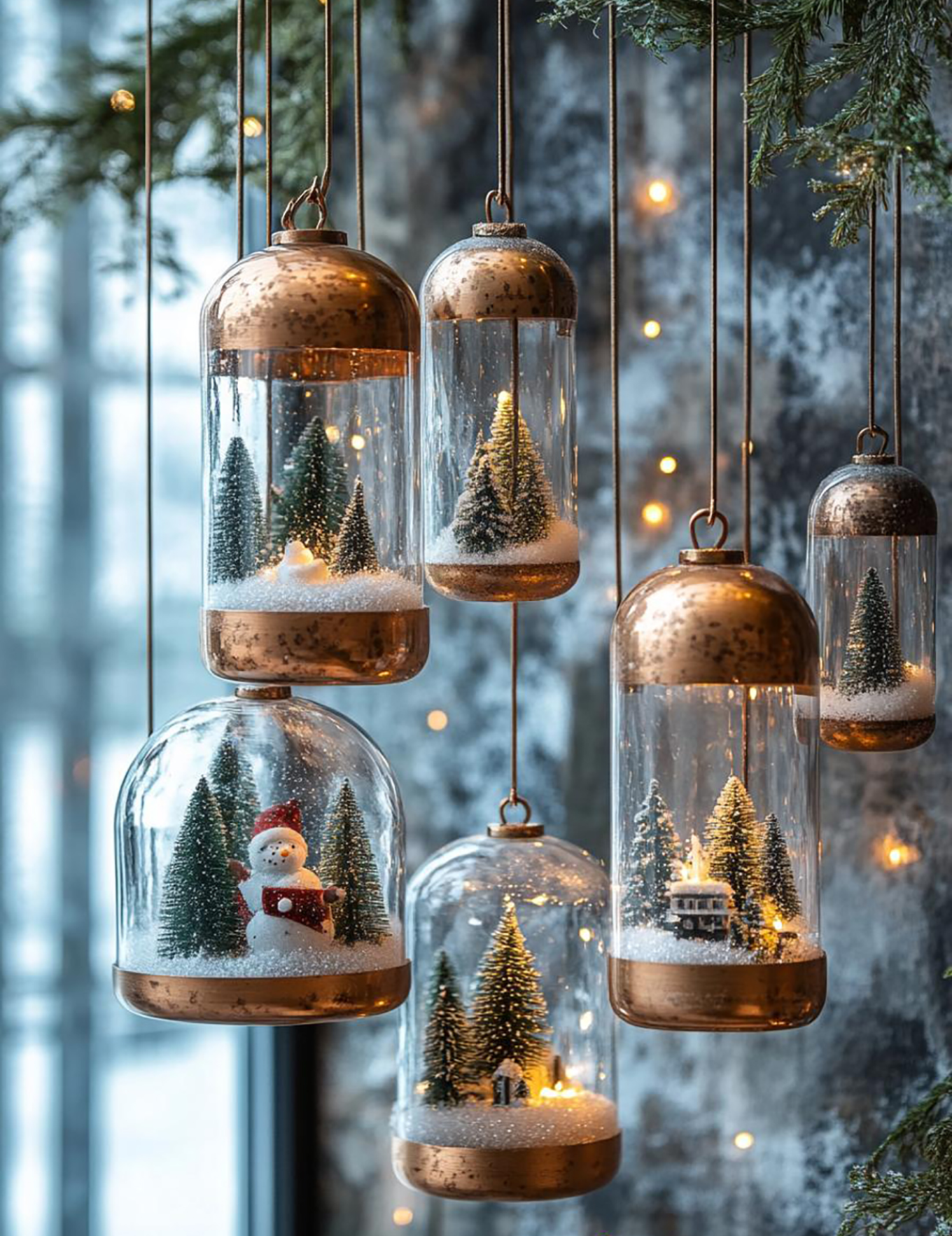 Пример стеклянных новогодних шаров