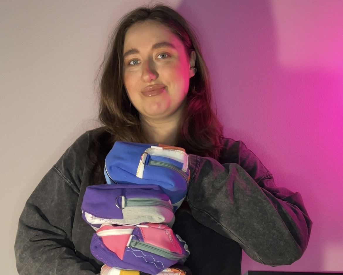 Готовые сумки из переработанных толстовок