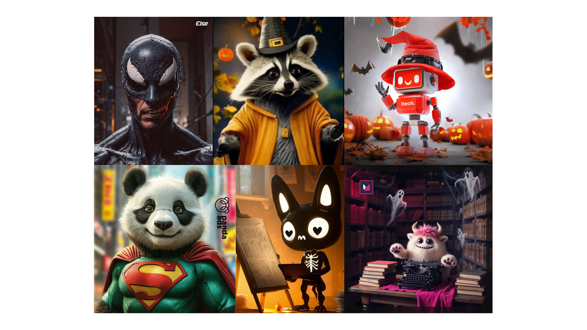 Необычные герои от ITECH, Telegram-канала «Гении соцрекламы», Метранпажа, Panda Ads, Else, maryco