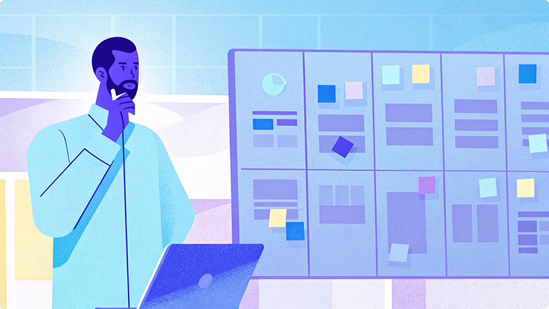 Проджект-менеджера работает в режиме многозадачности