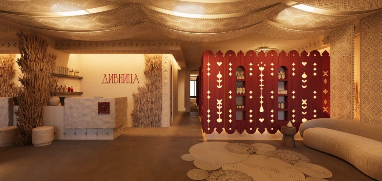 Через кружевные ткани, деревянную резьбу, флористику и красный цвет отразили культурный код