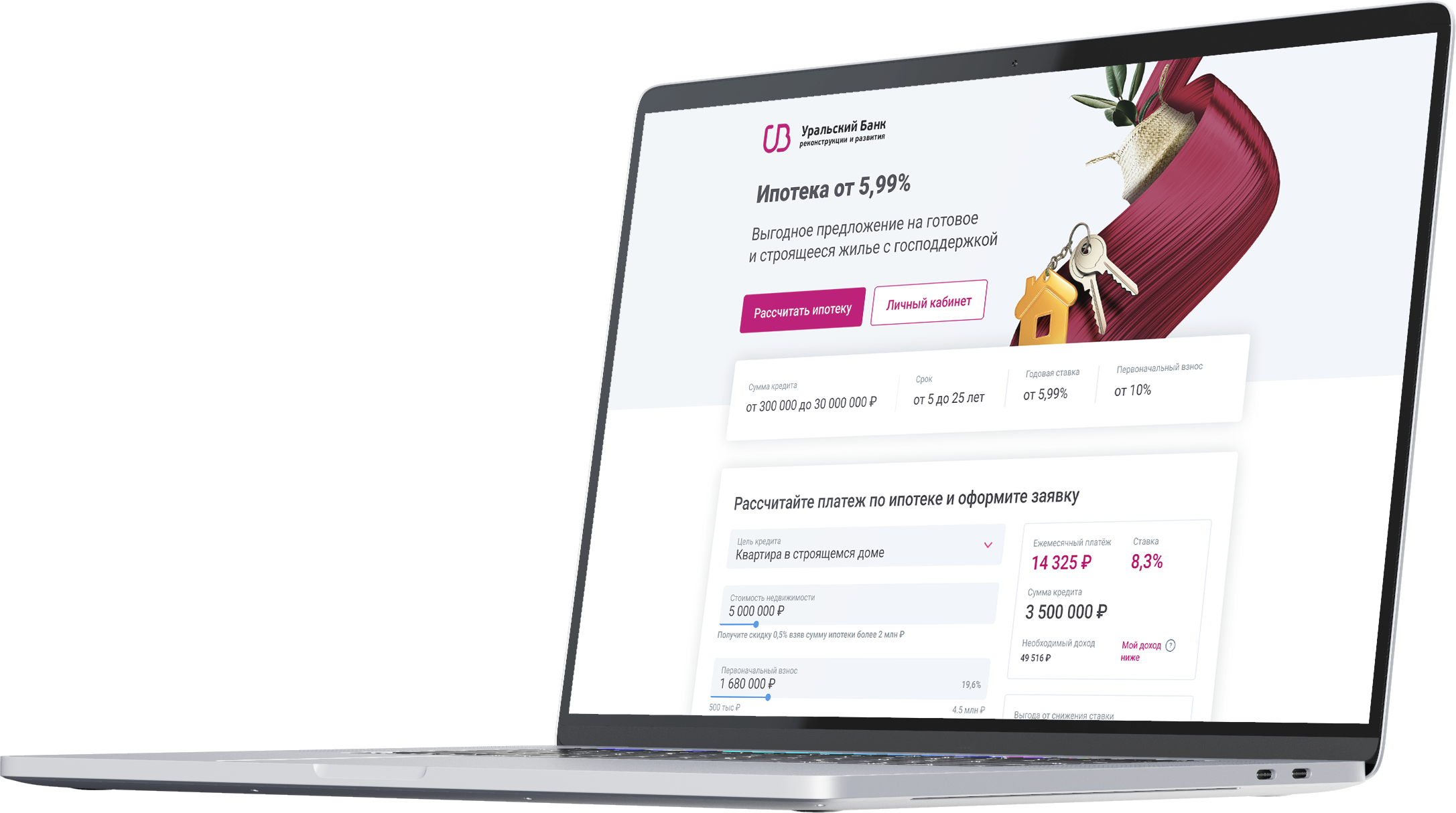 Онлайн-сервис банка для оформления ипотеки