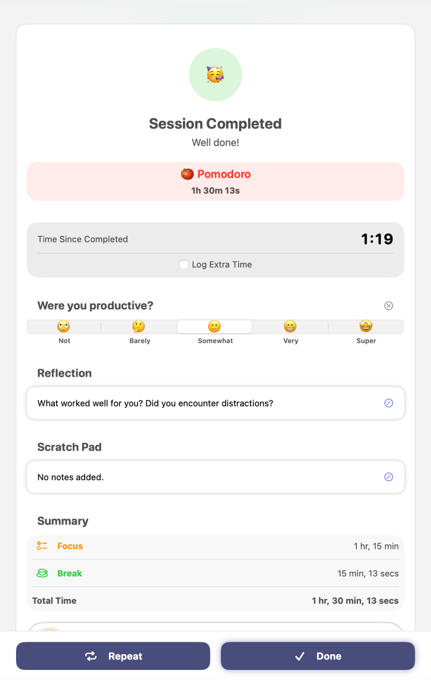 Приложение Focused Work