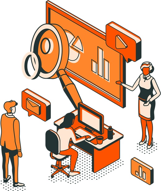 Иллюстрация сотрудников за работой