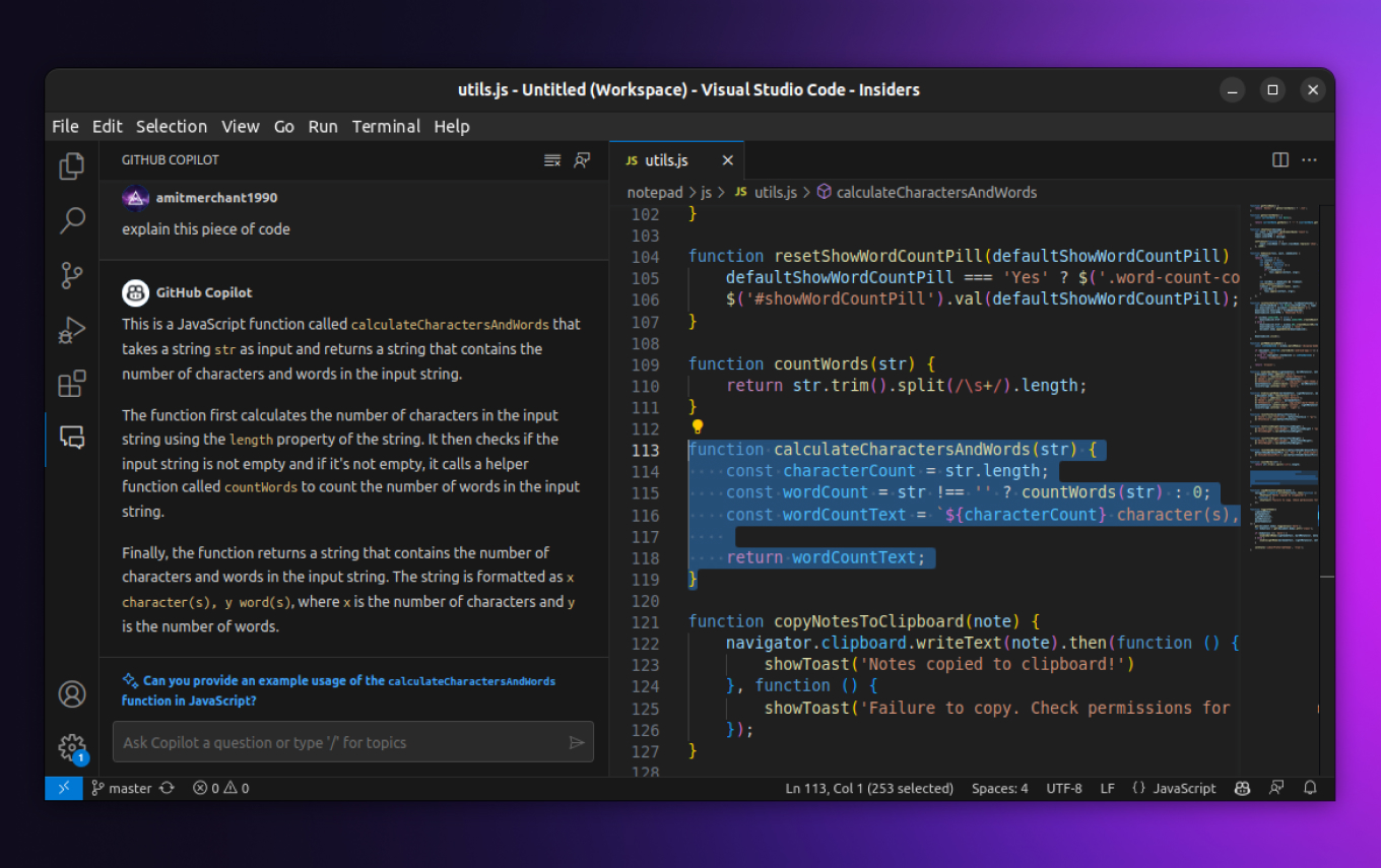 GitHub Copilot встраивается в среду разработки и может проверять код