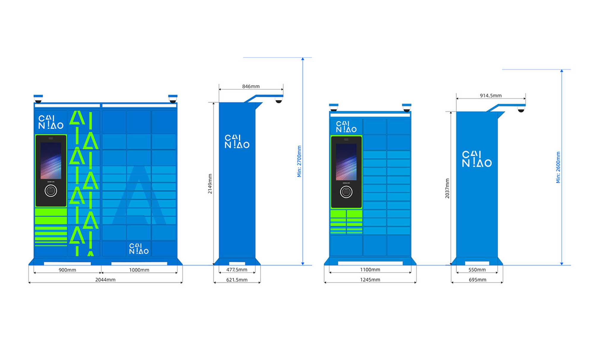 Модели постаматов Цайняо