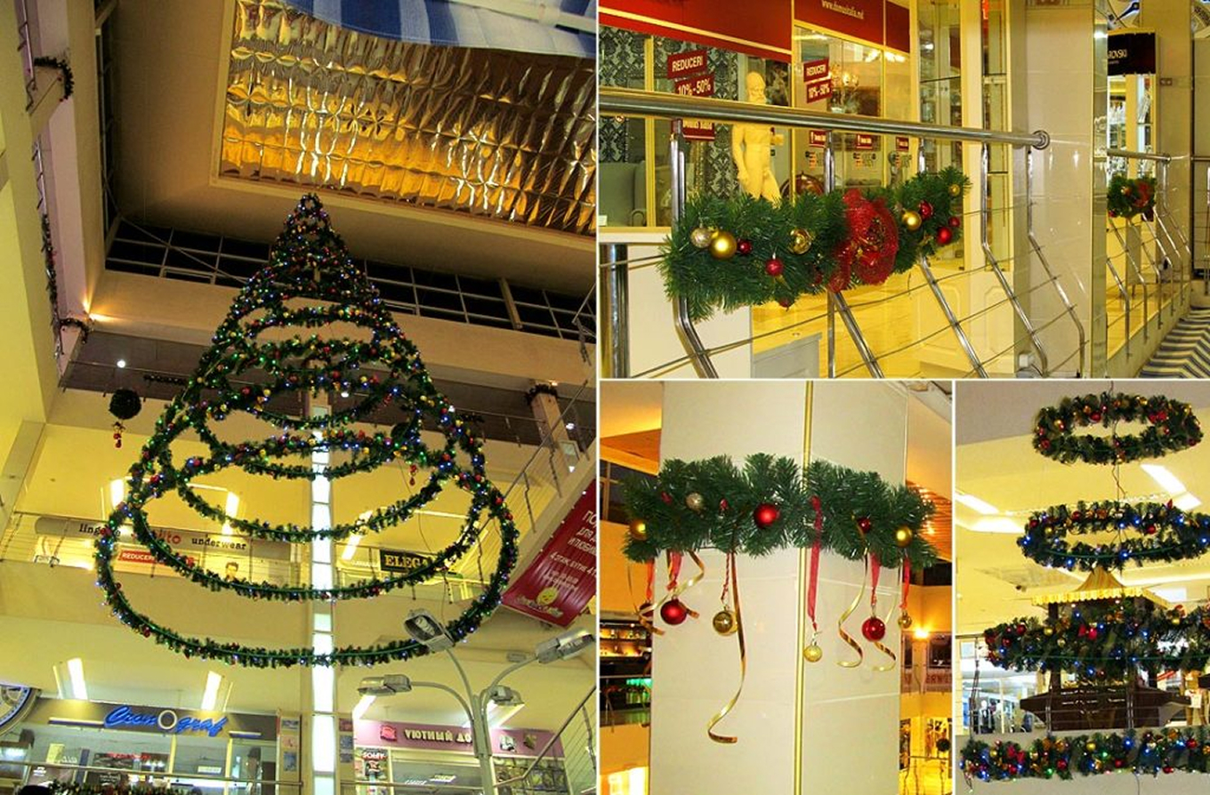 Украшение торгового центра к Новому году