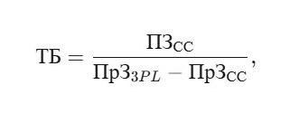 Формула расчета точки безубыточности логистического оператора MOLCOM
