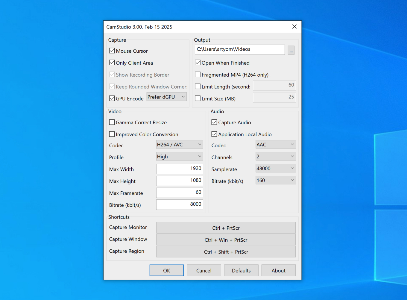 Приложение CamStudio