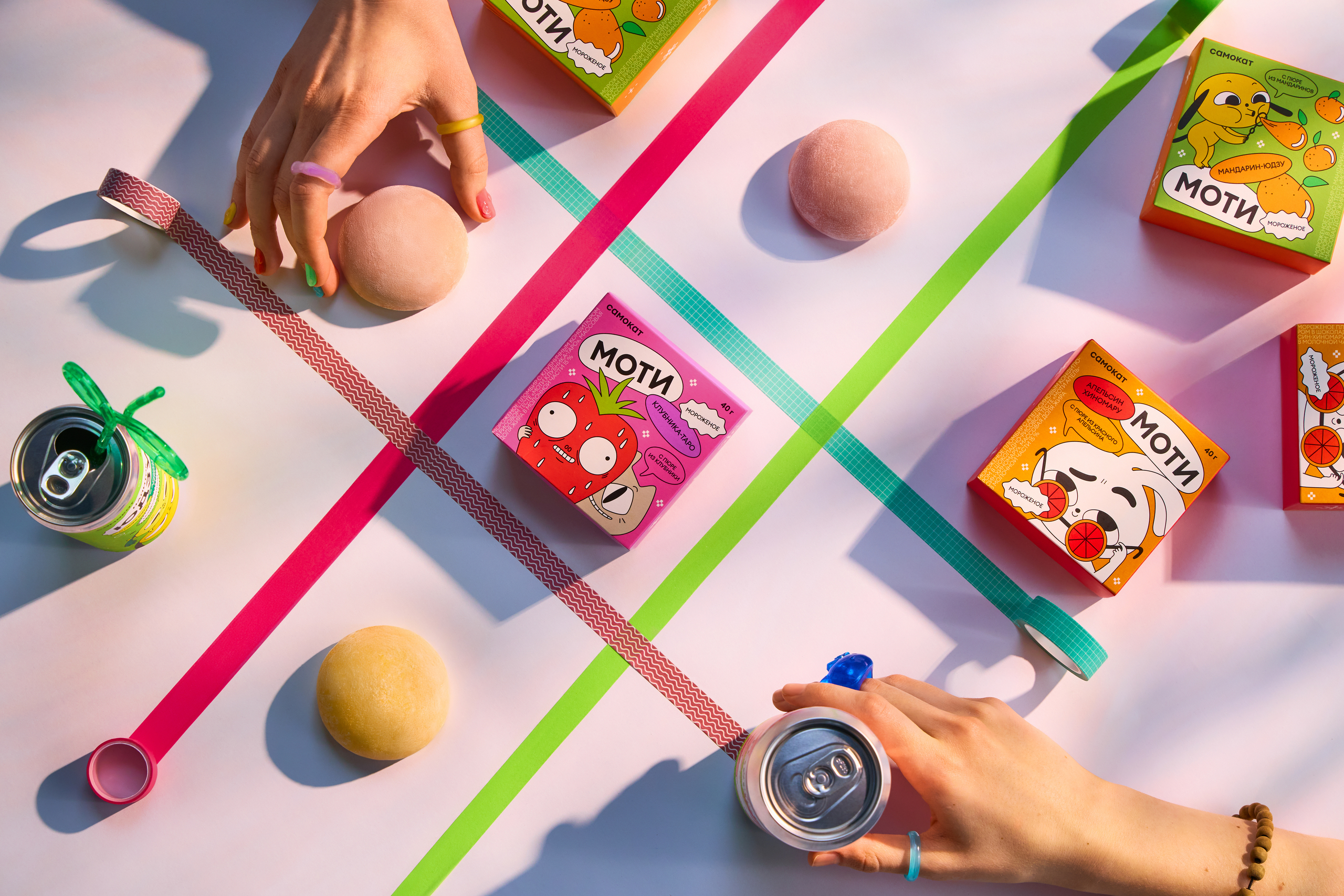 Десерт моти с разными вкусами можно заказать в Самокате