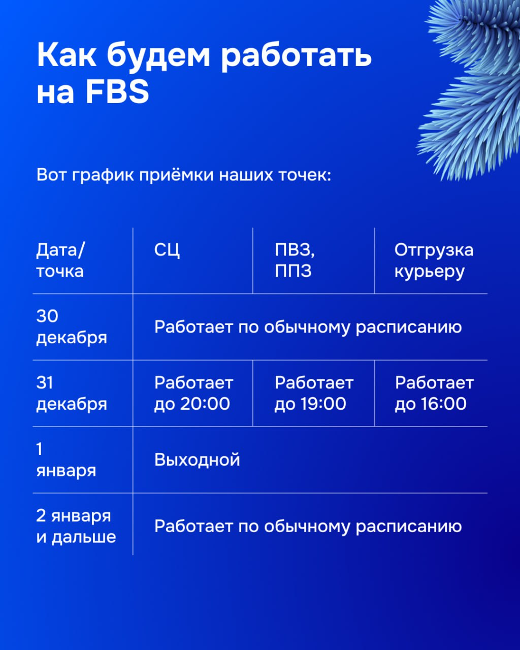 График Ozon на каникулы