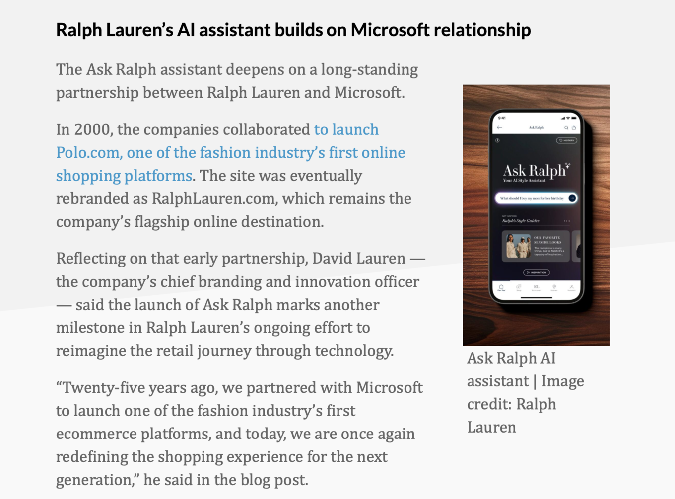 Информация об ИИ-асистенте в мобильном приложении