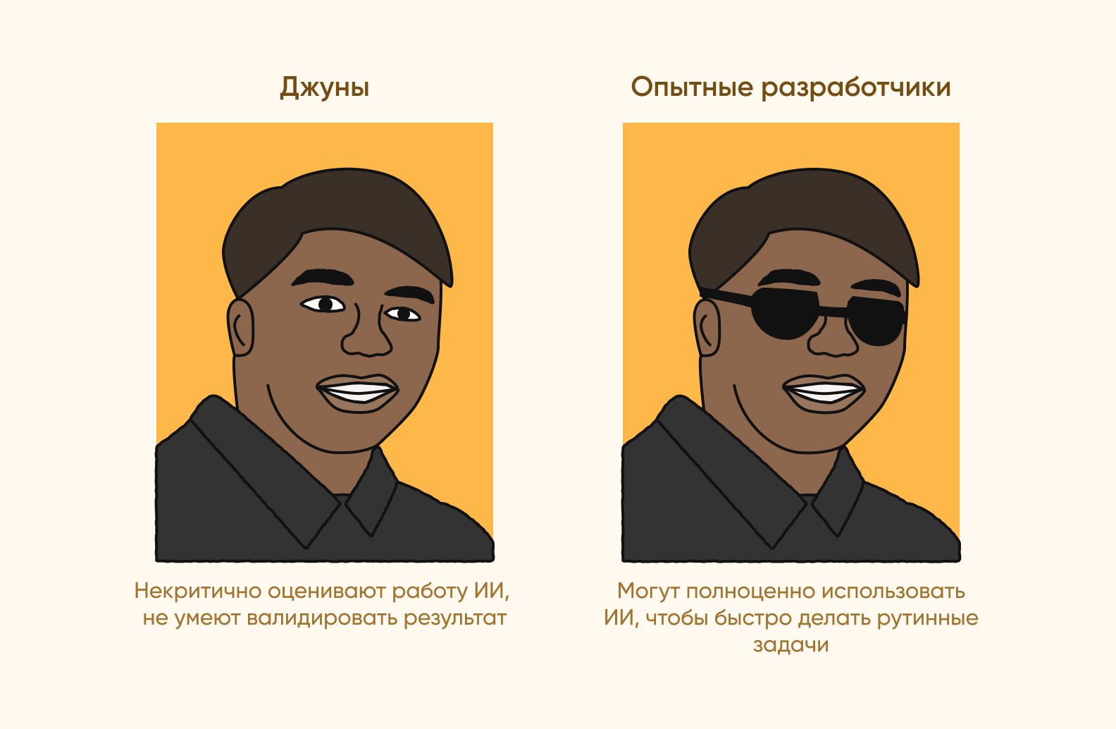 Опытные разработчики способны полноценно использовать ИИ, а джуны — в группе риска