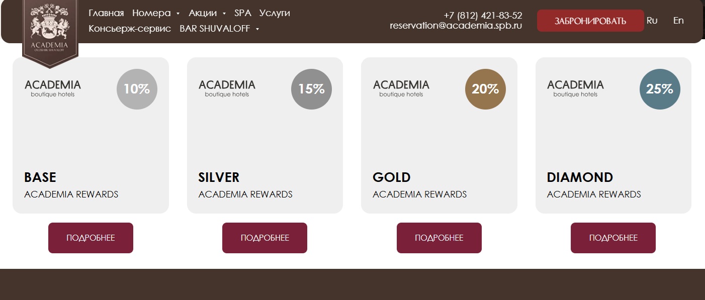 Программа лояльности автоматически накапливает ночи и дает гостям скидки