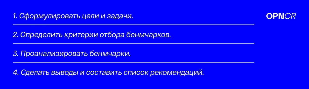 План по бенчмаркингу