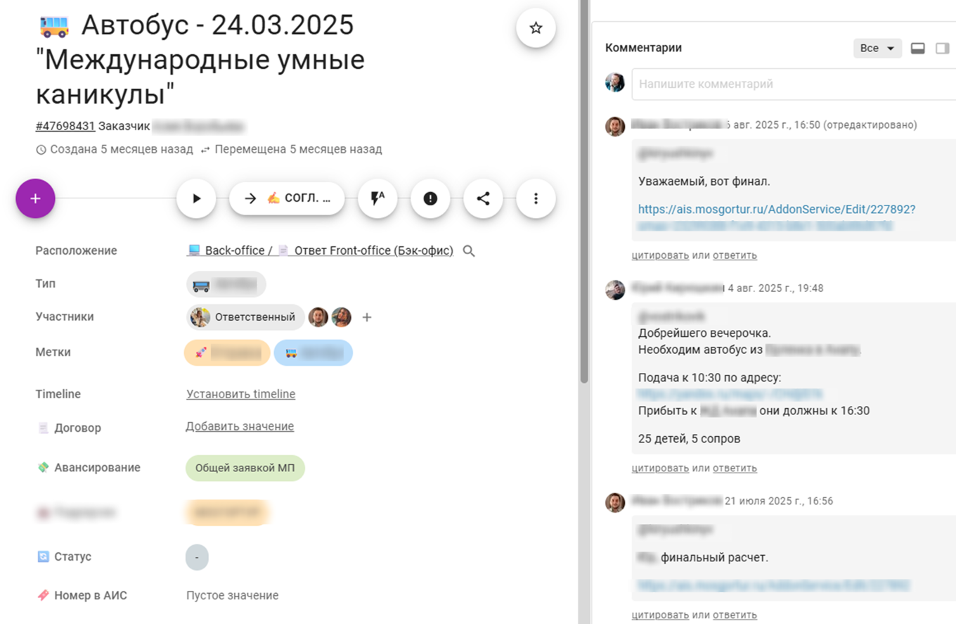 дочерние карточки kaiten