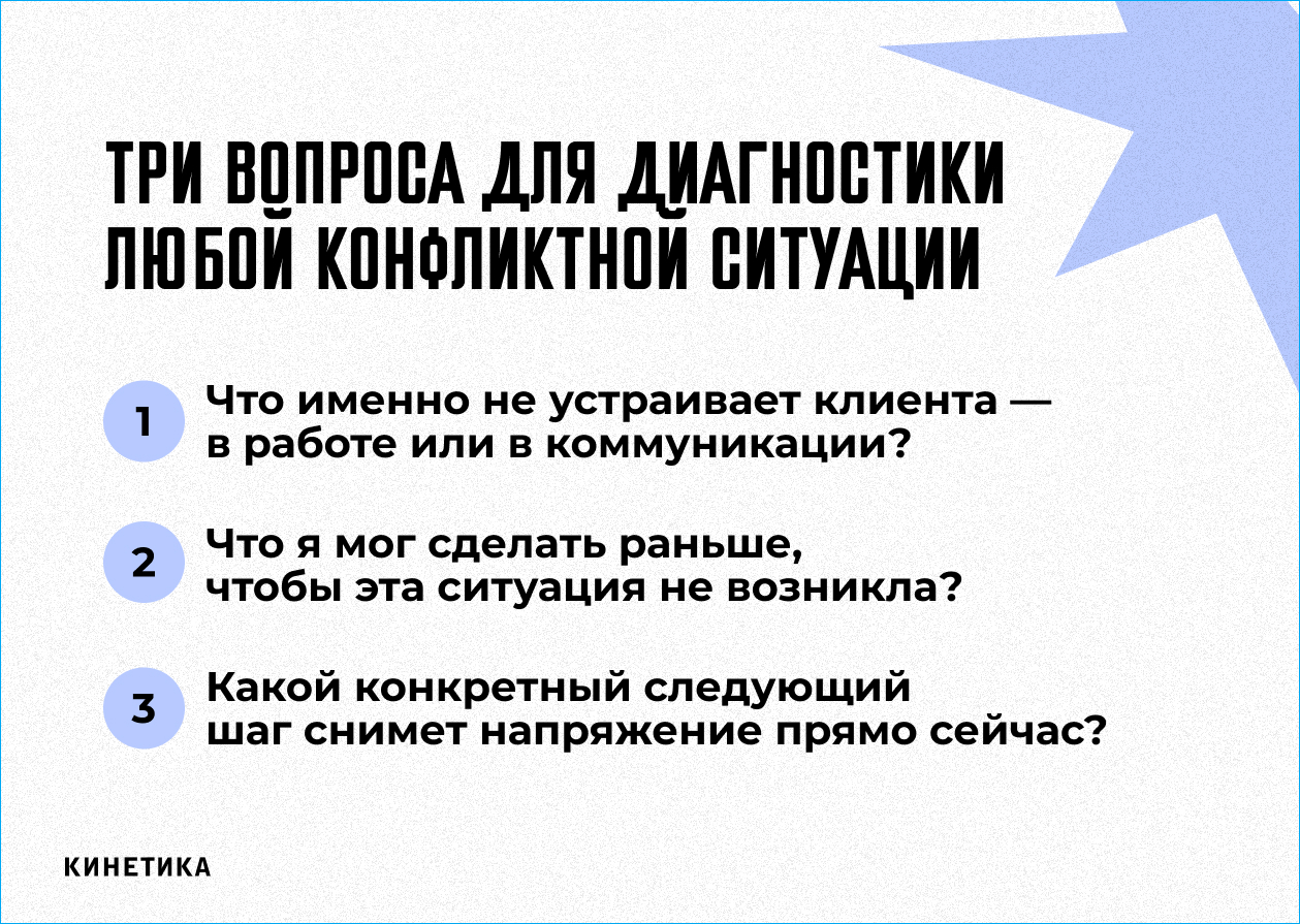 Вопросы, которые помогают разобраться с причиной конфликта в моменте