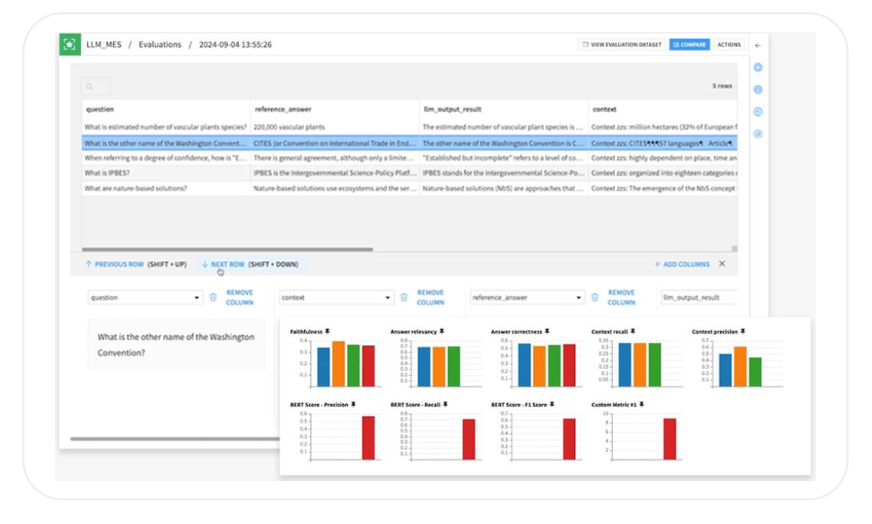 Интерфейс Dataiku LLM