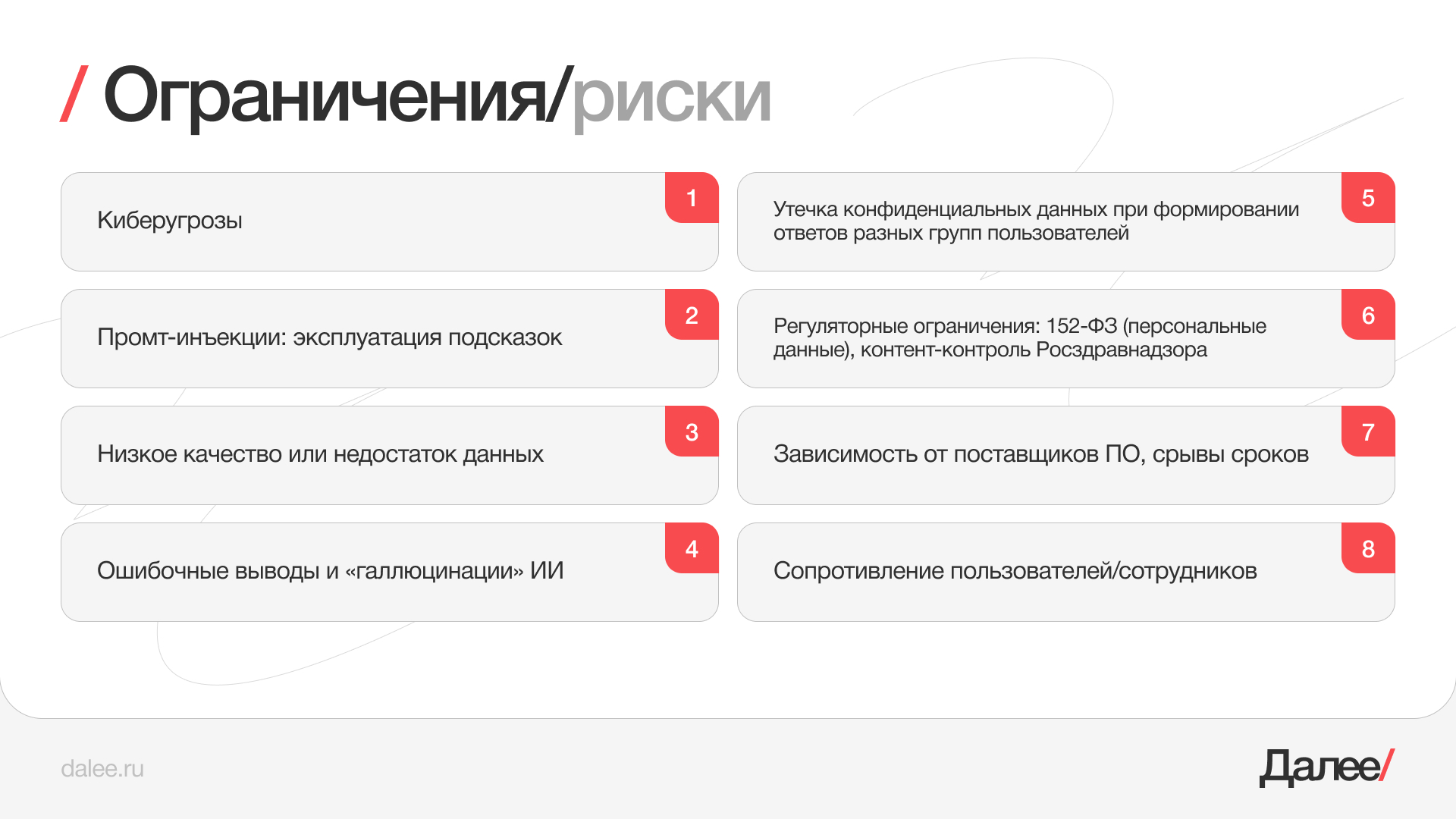 Ограничения и риски AI в фарме