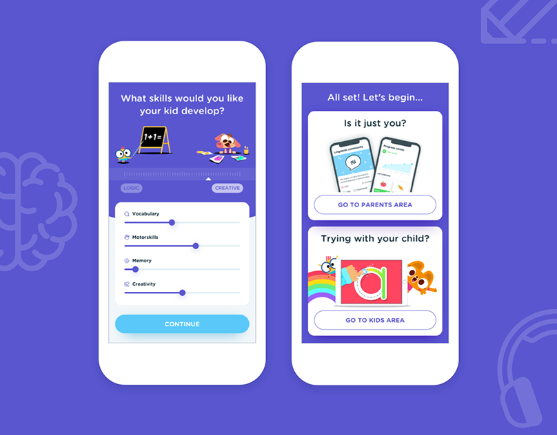 Пример удачного интерфейса родительского кабинета, где виден прогресс обучения ребенка