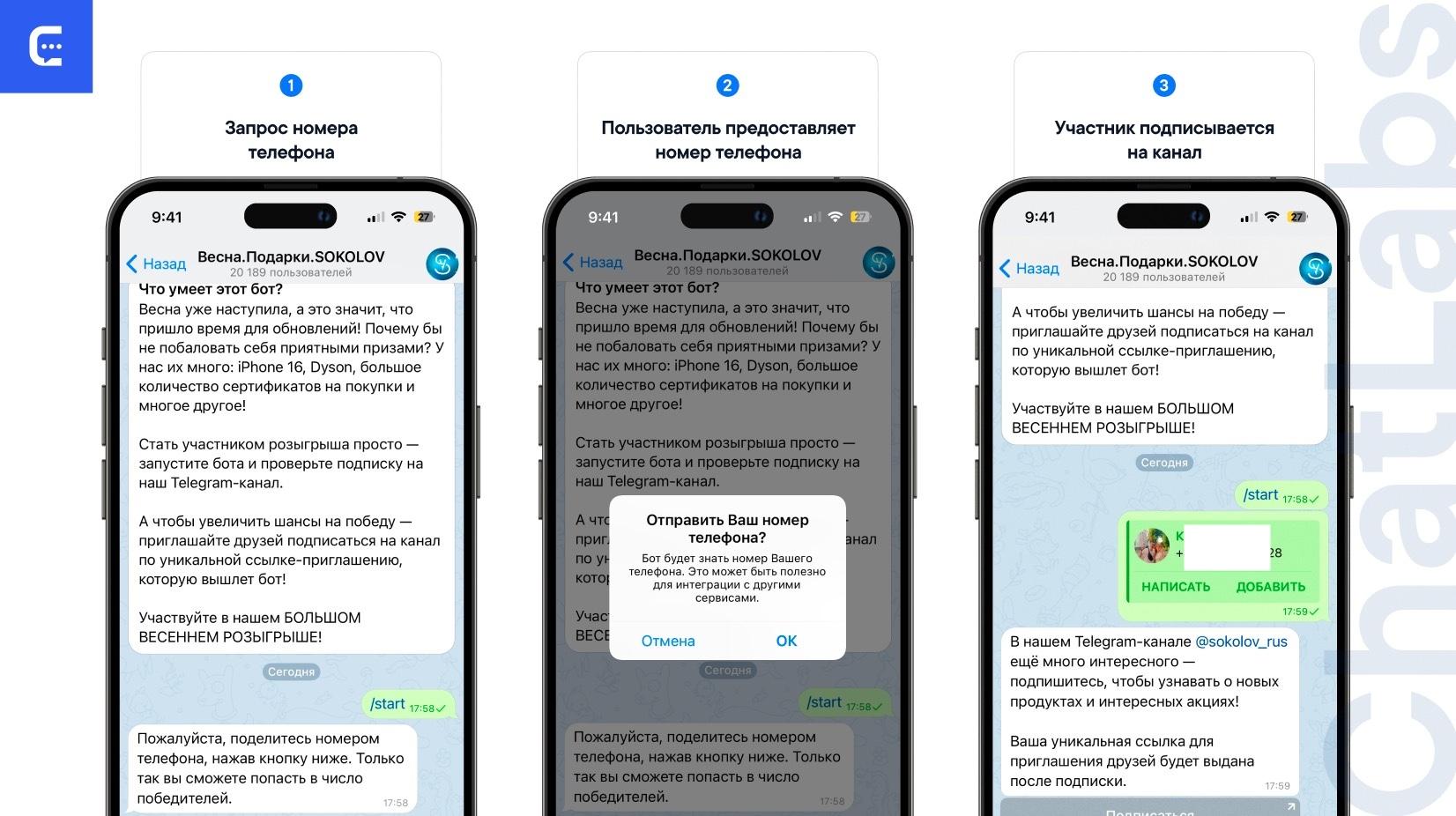 Отправка номера мобильного телефона как один из способов получить чистую базу подписчиков