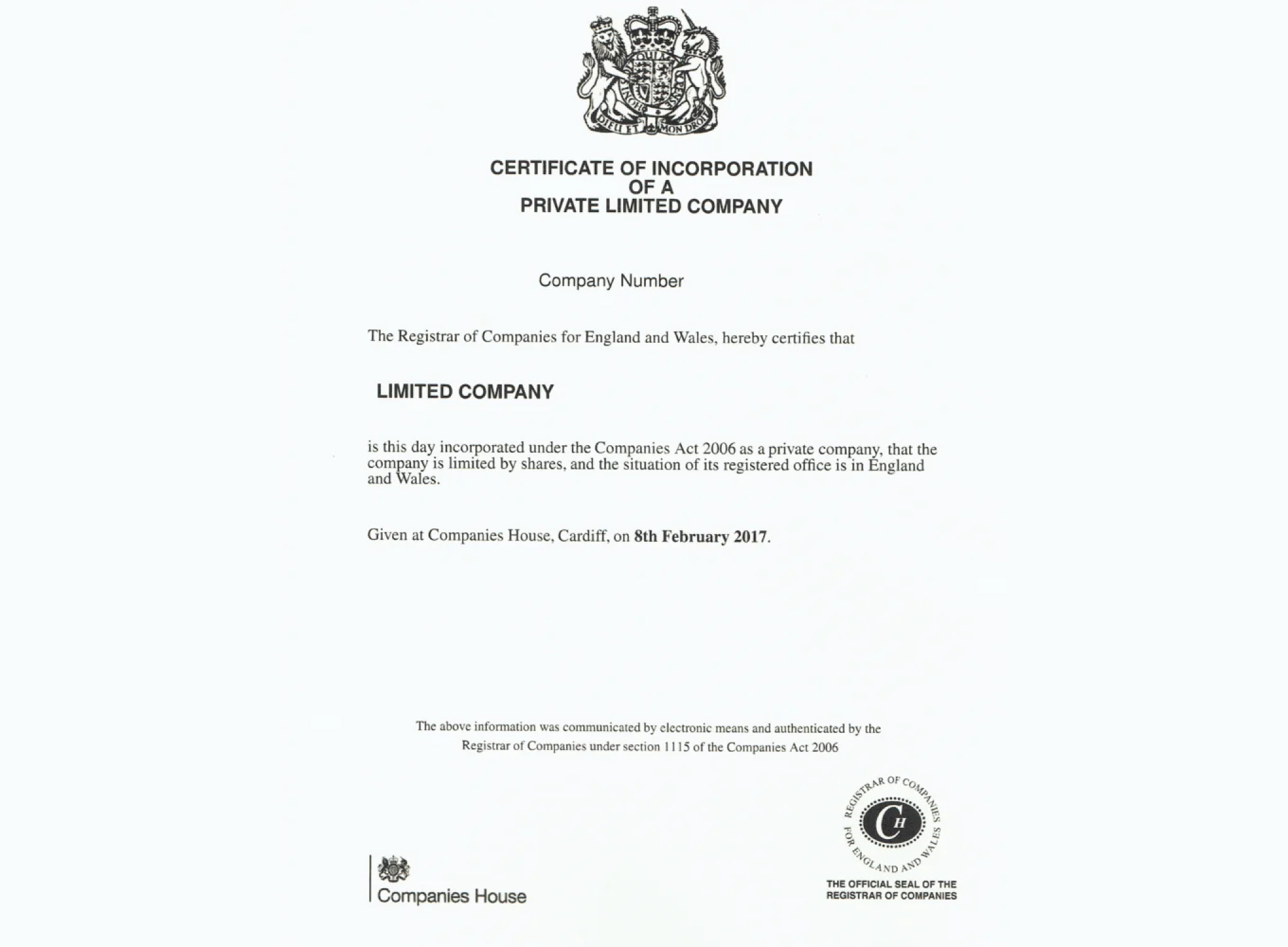 Certificate of Incorporation
