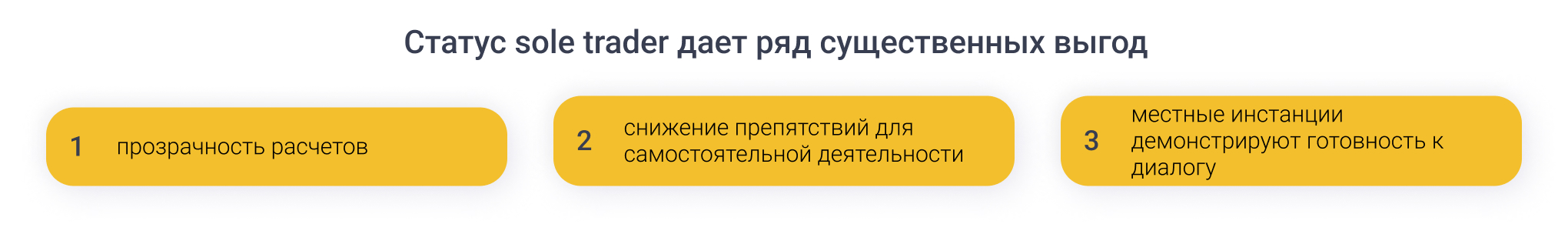 Выгоды sole trader