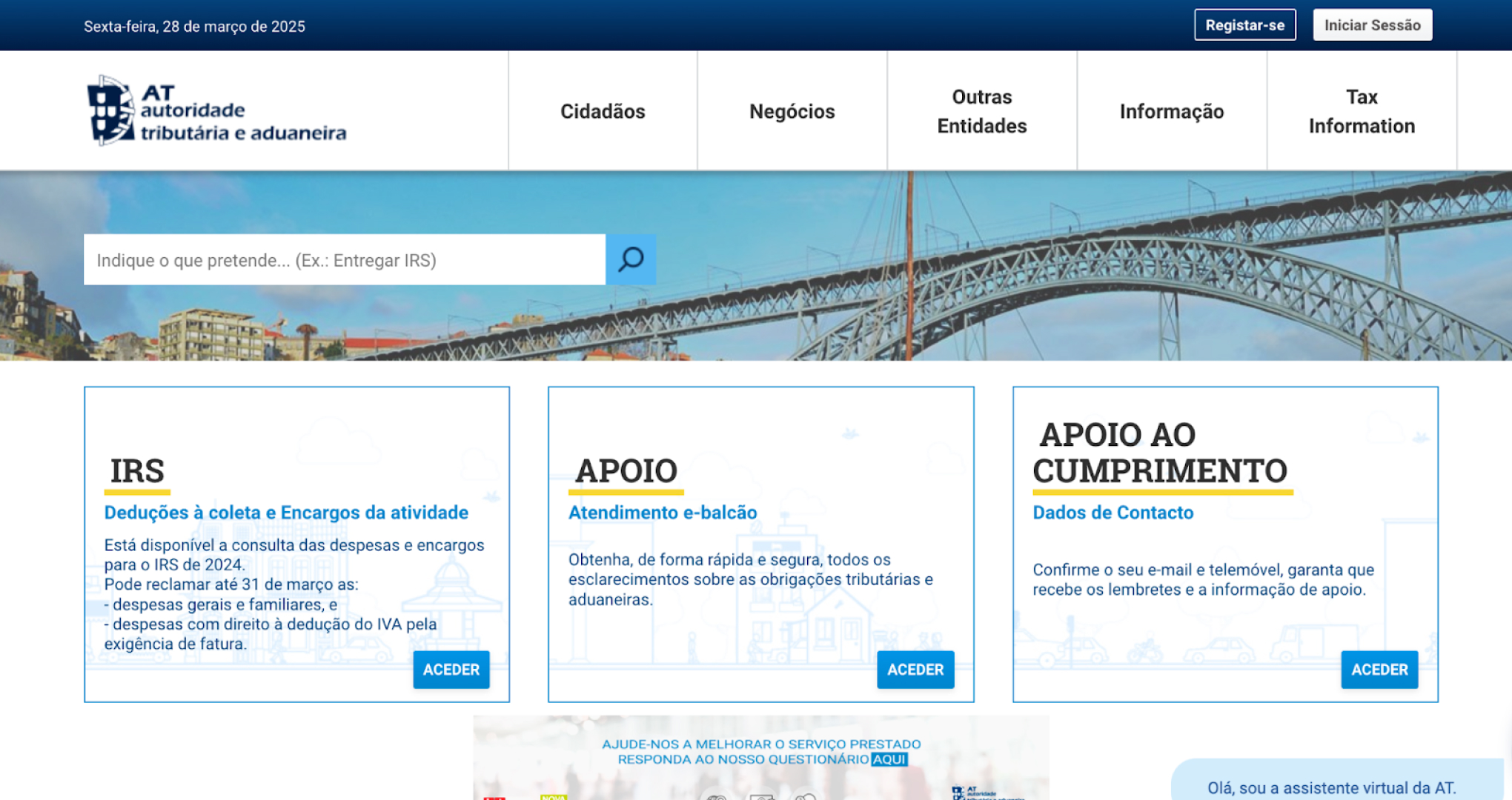 Портал Finanças