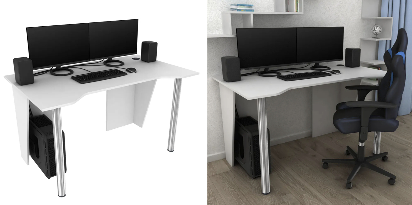 Изображение товара на белом фоне и в обстановке