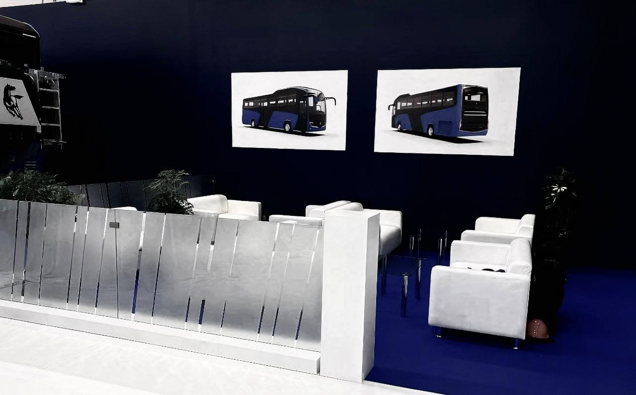 Переговорная зона выставочного стенда КАМАЗ, разработанная по проекту искусственного интеллекта