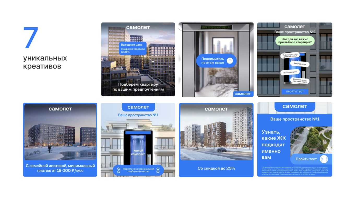 Подборка рекламных креативов спецпроекта для разных сегментов аудитории