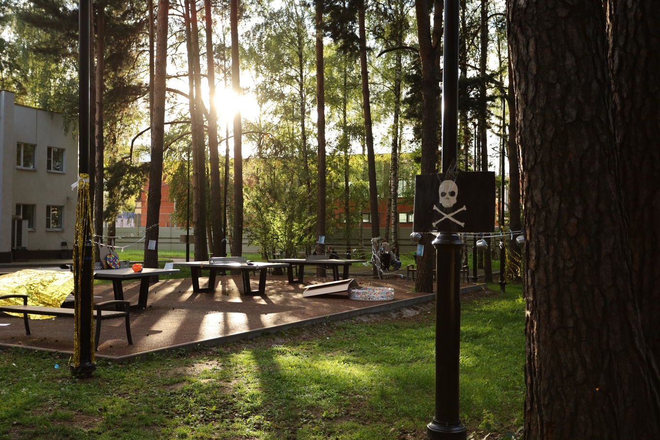 Территория детского лагеря в Подмосковье