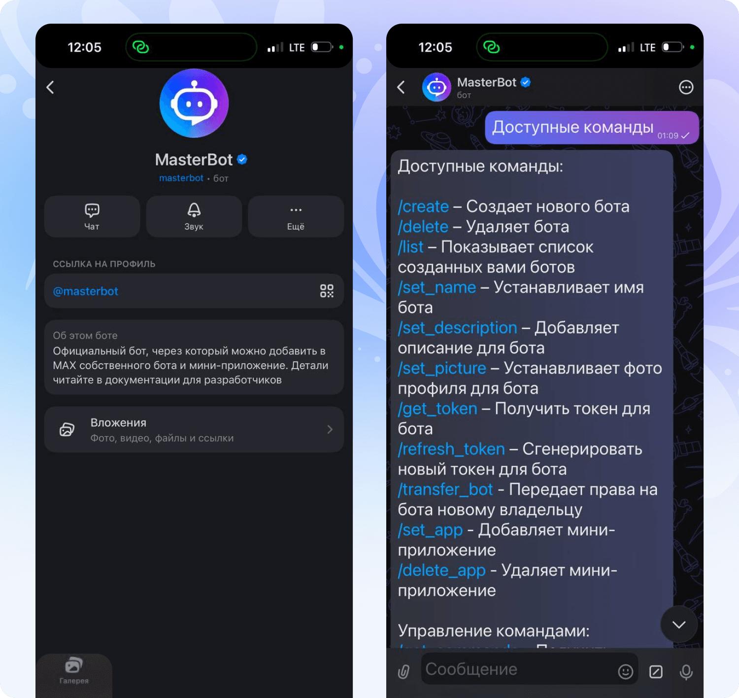 MasterBot в национальном мессенджере MAX