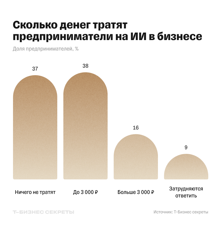 Сколько денег тратят предприниматели на ИИ в бизнесе