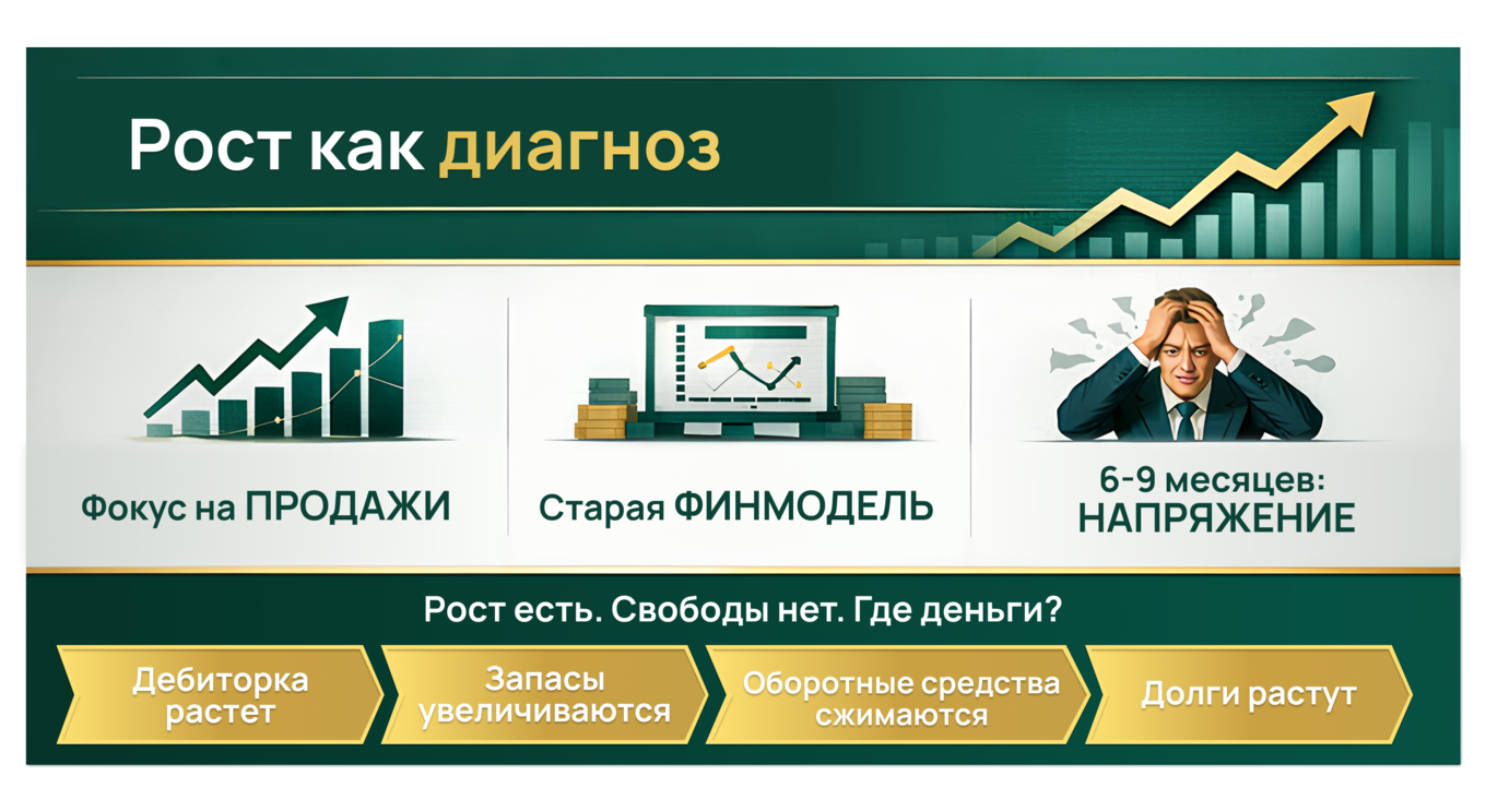Рост как диагноз: темп роста превышает финансовую архитектуру компании