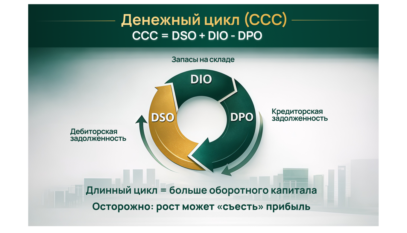 Денежный цикл компании (ССС)