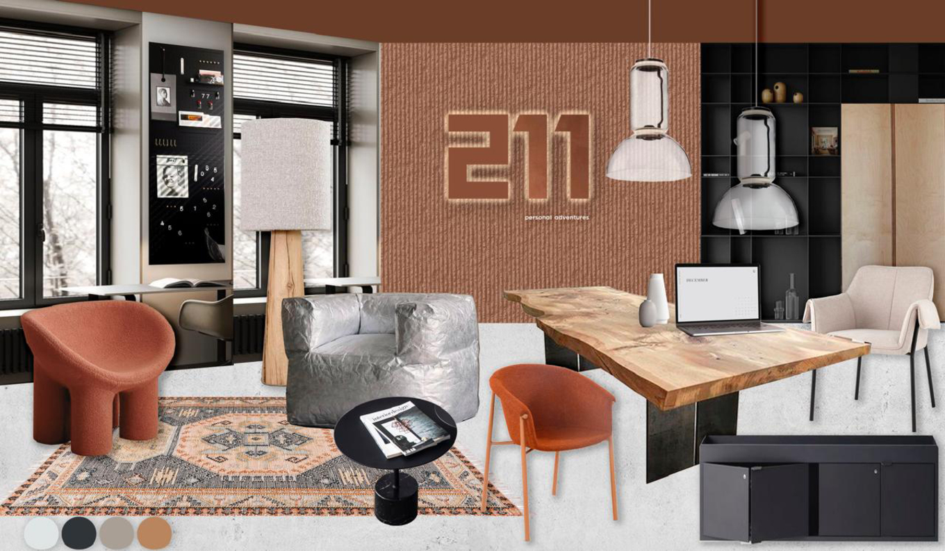 Первые коллажи офиса компании «211»