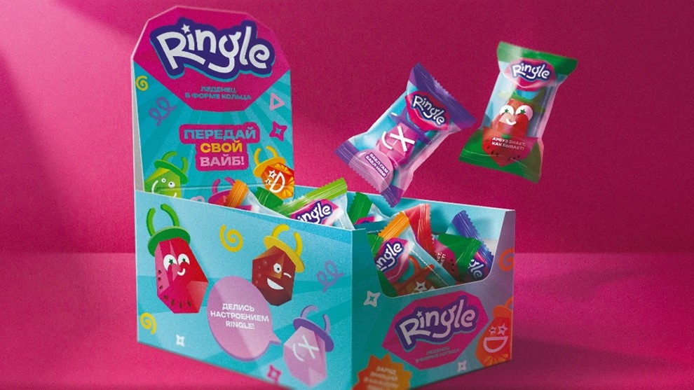 Леденцы Ringle в яркой фирменной упаковке