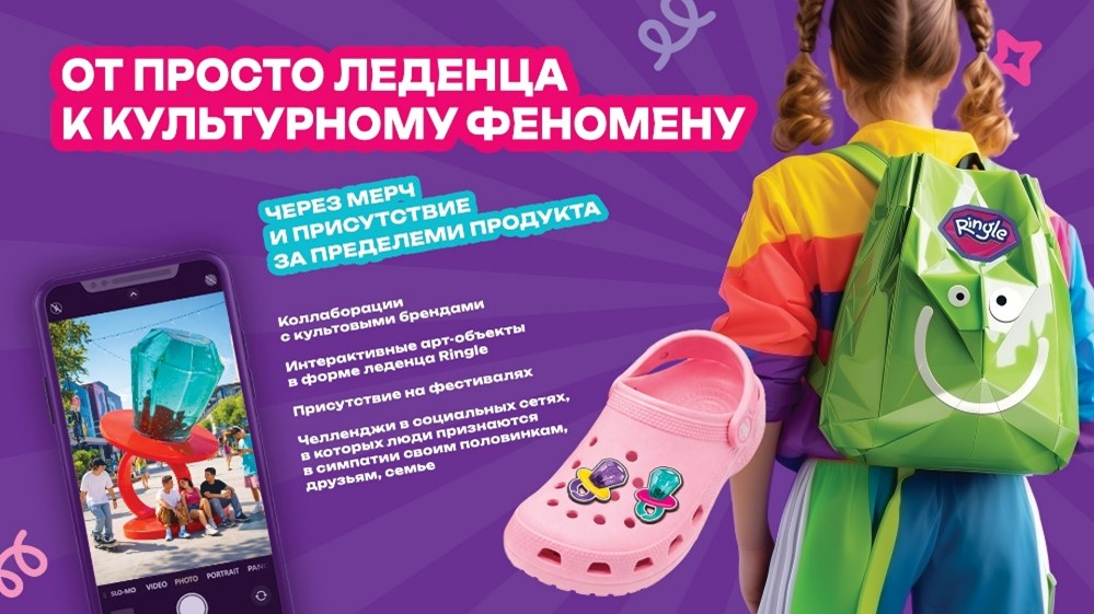 Слайд с легендой бренда Ringle, разработанной агентством Heads