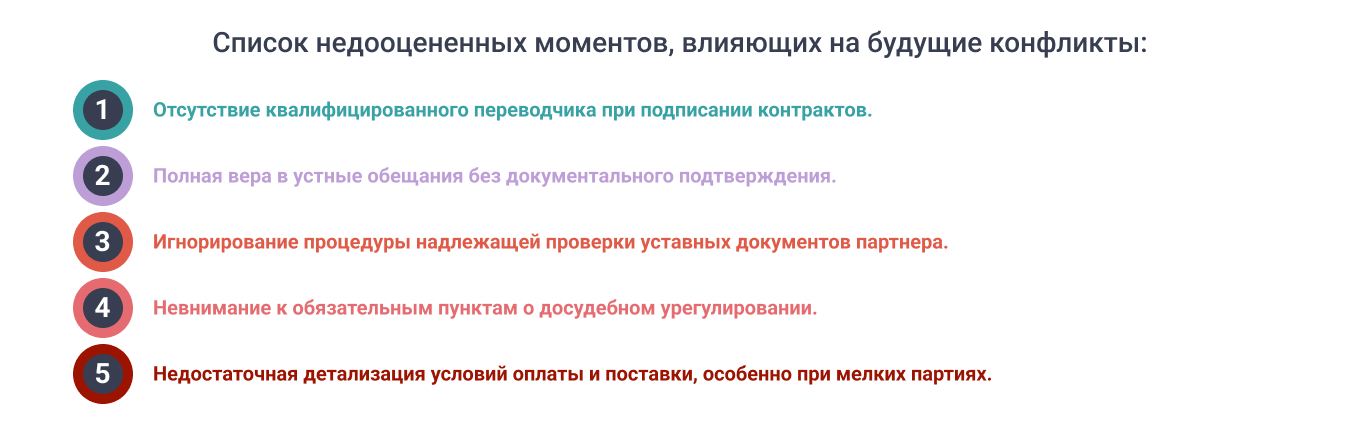 Моменты влияющие на конфликты