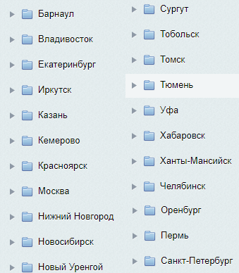 Региональные поддомены сайта