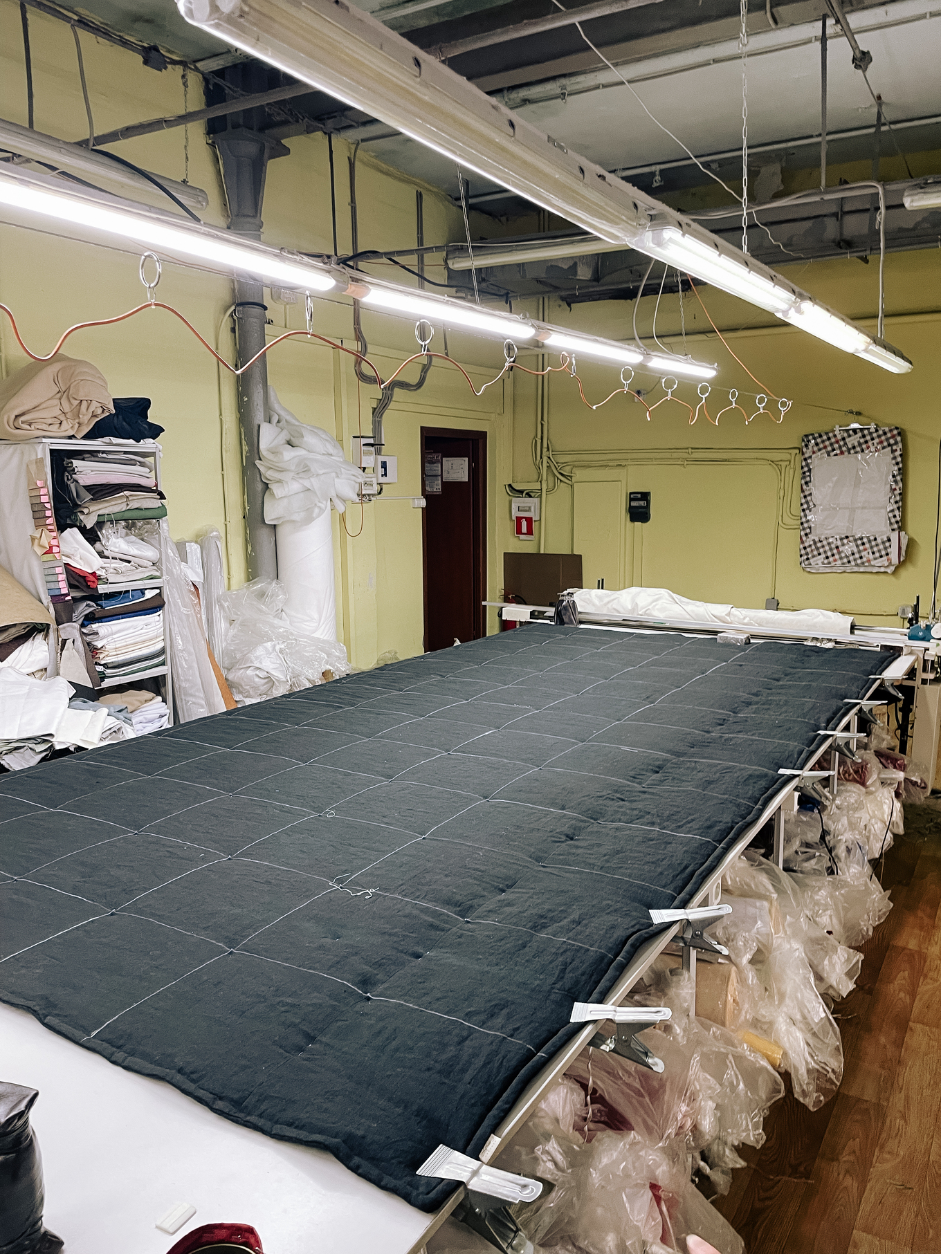 Процесс производства текстиля для дома